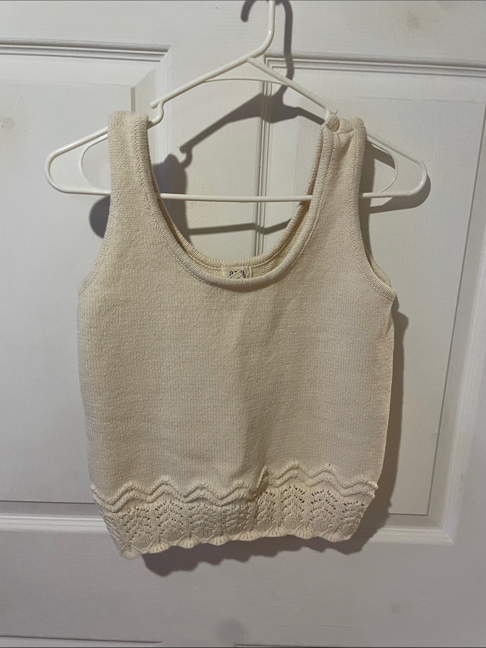 a.n.a Cream Knit Tank Top